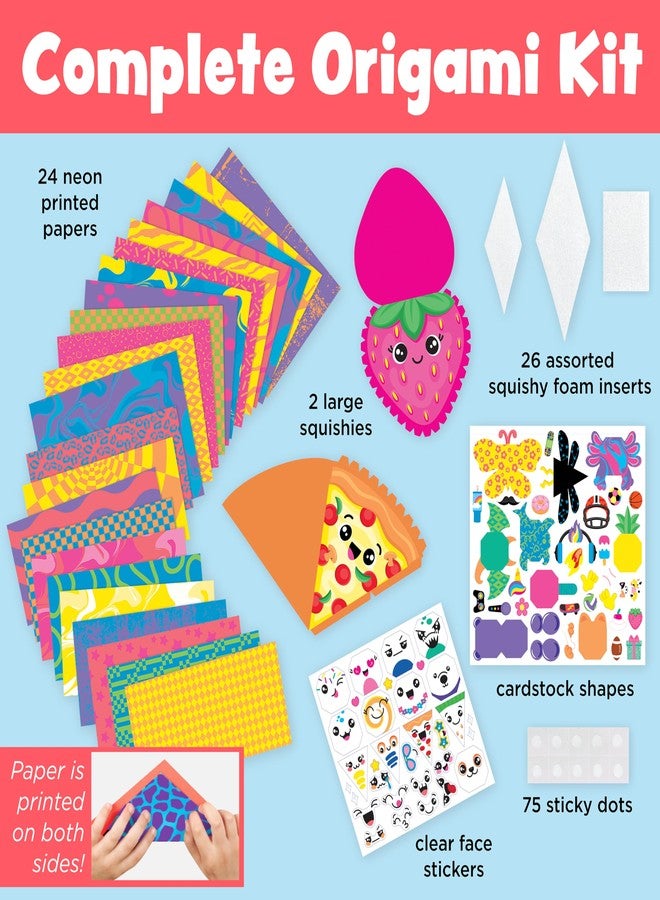 Creativity for Kids Origami Squishies Kit | Fold, Decorate & Squish 24 Bright Paper Creations | DIY Arts & Crafts for Kids to Build STEAM Skills & Creativity (Ages 7+) - Image 3